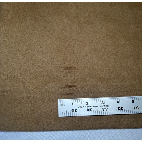 Pottery Barn Faux Suede Euro Sham Sand Tan Western 31" for 26" Insert **FLAW** - Picture 7 of 8